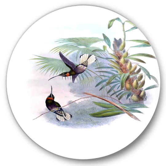 Designart - Vintage Hummingbird On A Branch